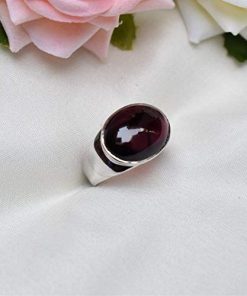 B08W87TW3D genuine red garnet ring 925 sterling silver ring mens gemstone ring handmade jewelry boys signet ring pinky silver ring turkish mens ring oval garnet jewelry anniversary gift ring mens ring