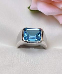 B08VSCPG2F blue topaz rings 925 sterling silver ring mens gemstone ring ottoman jewelry turkish mens rings signet ring pinky ring heavy mens ring handmade ring boys signet jewellery wedding gift