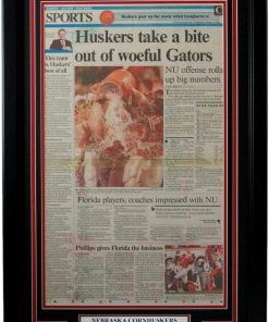 B08WPC23MT Nebraska 1995 National Champs The Lincoln Journal-Star Newspaper Framed 157879