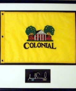 B003YAW9XY Annika Sorenstam autograph with Colonial Pin Flag Deluxe Framed and Matted (Womens Golf Great) - Autographed Golf Pin Flags