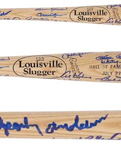B08WJN5396 MLB Hall Of Famers Autographed Bat with Multiple Signatures - JSA SM2917 - Autographed MLB Bats