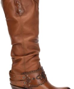 B005XMAEJM Cuadra Fashion Cowgirl Womens Boots Golden Color - Cowhide Leather - Handmade - Sizes from 6 to 9.5