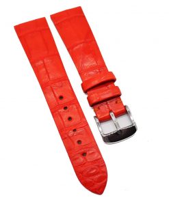 B08SQFP1WV 20mm Red Alligator Leather Watch Strap