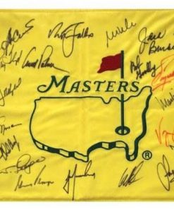 B003YGW3ZM Masters Golf Pin Flag Autographed by 24 Former Champions #7 - Autographed Golf Pin Flags