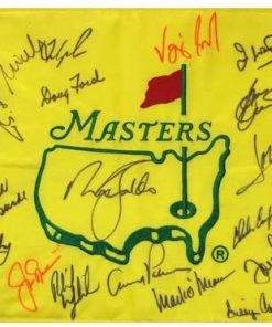 B0036PQQNG Masters Golf Pin Flag Autographed by 26 Former Champions #10