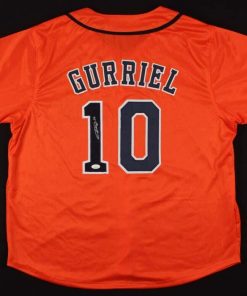 B08W2PKDQ3 Authentic Autographed Yulieski Gurriel Houston Jersey (JSA COA) 2017 World Champion 1.B.