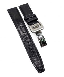 B08SJYGGT9 20mm, 21mm Black Alligator Leather Watch Strap For IWC