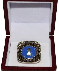 B08WCFCVM1 BYU Cougars (Jonathan Plater) 1984 National Champions (Holiday Bowl) 13-0 Undefeated Season Collectible Replica Gold Football Championship Ring with Cherrywood Display Box