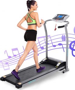 B08WKG3TH9 Home Treadmills, Electric Treadmill Workout, Running Machine with 12 Pre-Set Programs, Jogging Walking Exercise Fitness Machine for Family & Office Workout(Black Sliver)