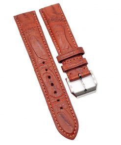 B08SQLM98B 20mm Barn Red Alligator Leather Watch Strap