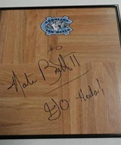 B0083OX0ZW Nate Britt Signed Framed 12x12 Floorboard 2013 North Carolina Tar Heels Proof - Autographed College Floorboards