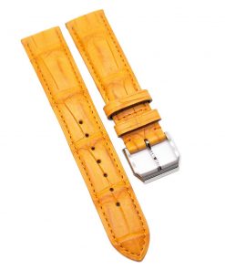 B08SQQPYY2 20mm Honey Orange Alligator Leather Watch Strap
