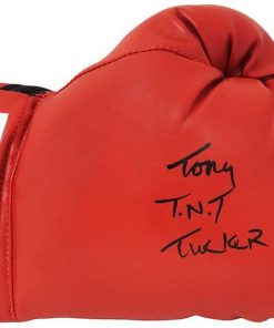 B08TPCKKX6 Tony Tucker Signed Everlast Red Boxing Glove w/TNT