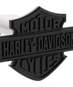 B08W2L3FSN Harley-Davidson Matte Black 3D B&S 2" Hitch Cover HDHC13-MK