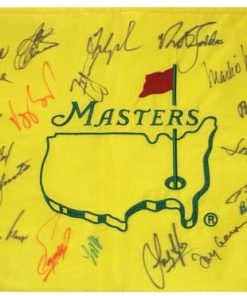 B0036PU6MS Masters Golf Pin Flag Autographed by 21 Former Champions #16