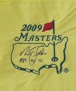 B004IHUBAA Nick Faldo Signed (3x Champ) Masters Flag PSA/DNA - Autographed Golf Pin Flags