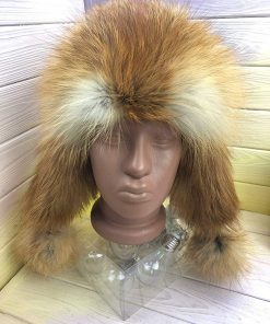B08S6M6BP6 Women's genuine fox fur leather hat for winter, ushanka, LITVIN