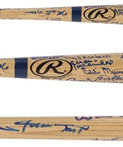 B08WJM63DL MLB Hall Of Famers Autographed Bat with Multiple Signatures - JSA SM2918 - Autographed MLB Bats