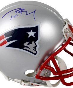 B006JQ422Q Tom Brady Autographed New England Patriots Mini Helmet - Autographed NFL Mini Helmets