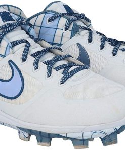 B08RWHRW28 GUBBSH0850 Anthony Rizzo Chicago Cubs Autographed Game-Used Blue Plaid Cleats vs. Chicago White Sox on June 16, 2019 with"Game Used 6-16-19" Inscription - MLB Autographed Game Used Bats