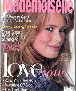 B08WS3KJRZ Authentic Autographed Claudia Schiffer Mademoiselle Full Magazine March 1994 cover damage/bends ~ JSA #EE60262 (no label)
