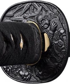 B007Z0Y54K Handmade Sword - Functional Samurai Wakizashi Sword, Fully Hand Forged, 1045 Carbon Steel, Heat Tempered, Full Tang, Sharp, Samurai Bamboo Tsuba, Black Scabbard