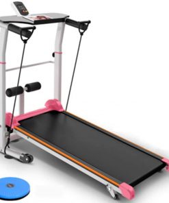 B08RJDHD1K Treadmills Mechanical Treadmill Folding Multifunction Space Saver Fitness Running Machine Running Machine Treadmill Motorized (Color : Pink, Size : 120x60x20cm)