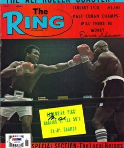 B00AKNQI6C Muhammad Ali & Ernie Shavers Autographed Magazine Cover PSA/DNA #S01560