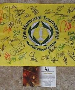 B007SYRWOS Sergio Garcia Tom Lehman Lee Janzen Ian Poulter Plus 37 Others Signed Flag - Autographed Golf Pin Flags