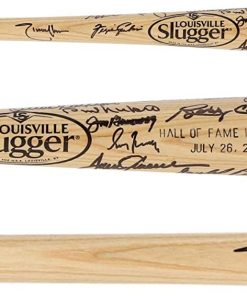 B08WJNRLJX MLB Hall Of Famers Autographed Bat with Multiple Signatures - JSA SM2922 - Autographed MLB Bats