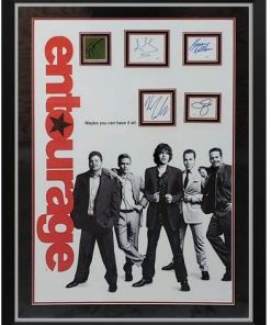 B08WRGTR1V Entourage Full-Size TV Poster Deluxe Framed with All Cast Autographs - JSA
