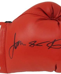 B08TP9XDG5 James Toney Signed Everlast Red Boxing Glove (JSA)