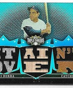 B08W3184YZ 2007 Triple Threads Sapphire Yogi Berra Pants/Bat/Mitt Triple Relic #2/3