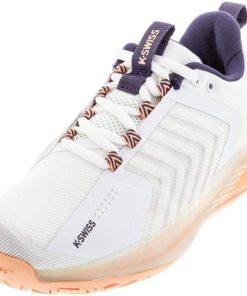 B08V5KGHRZ K-Swiss Women`s Ultrashot 3 Tennis Shoes White and Peach Nectar ()