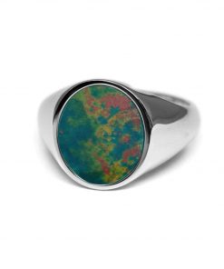B08SK6GJLC Natural Bloodstone Ring, Mens Signet Ring Silver, Statement Pinky Ring for Men,925 Sterling Silver Wedding Men's Ring, Engagement Gift Band Ring, US 4 to 14