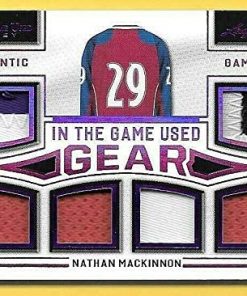 B08WWZXM3D 2020-21 Leaf ITG Used Gear Purple Nathan MacKinnon 6 Piece Jersey & Patch #9/15