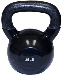 B001MSV120 j/fit Cardio Workout Kettlebell Weights | Vinyl Coated Solid Cast Iron - Various Weights (5, 8, 10, 12, 15, 20, 25, 30, & 35 lbs)