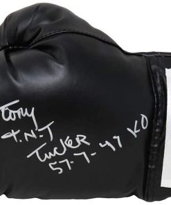 B08TPSL1NK Tony Tucker Signed Everlast Black Boxing Glove w/57-7, 47 KO's