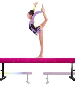 B08V8H5SR1 BYBAG Adjustable Balance Beam Gymnastics Equipment for Kids,6FT Balance Training for Home Floor Sport Equipment