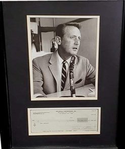 B08SLL1875 Vin Scully Signed Autographed Personal Check LA Dodgers Custom Framed 8x10 Photo