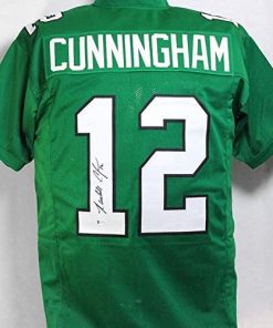 B08S65LB18 Randall Cunningham Autographed Green Pro Style Jersey - Beckett W Auth 1