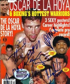 B00AKNQDOY Oscar De La Hoya, Arturo Gatti, Hector Camacho, Michael Moorer, Lennox Lewis and Naseem Hamed Autographed Magazine Cover PSA/DNA #Q06982