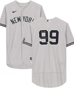 B08W3PC1V6 Aaron Judge New York Yankees Autographed Game-Used #99 Gray Jersey vs. Cleveland Indians on September 30, 2020 with Multiple Inscriptions - MLB Autographed Game Used Bats