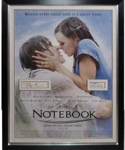 B08WR98X1V The Notebook Full-Size Movie Poster Deluxe Framed with Ryan Gosling And Rachel McAdams Autographs - JSA