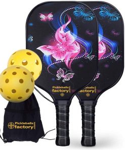 B08S6PVBF4 SWIDI Pickleball Set, Pickleball Paddles, Pickleball, Pickle Ball Game Set, Pickleball Balls, Pickleball Paddle, Pink Butterfly Pickleballs, Pickle Ball Racket, Pickle-Ball Equipment