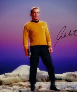 B08W2QYKXQ Authentic Autographed William Shatner Star Trek 16X20 Standing On Rock *Blk/Right JSA W Auth