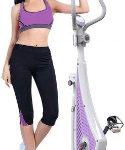 B08TR6BRWX Haieshop Exercise Bike Folding Cardio Exercise Bike with Pulse Sensors LCD Monitor Stationary Upright Recumbent Bike