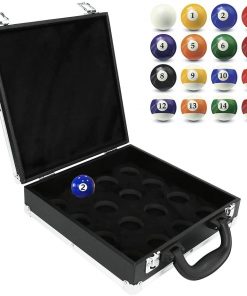 B08W53PN92 Yixius Snooker Billiard Balls Storage Box Billiard Pool Balls Carrying Travel Case 8 Ball Box Pool Carrying Case Accessory with Carry Handle