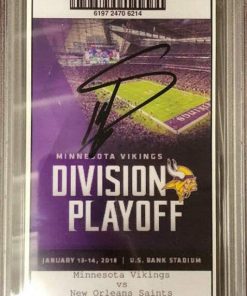B08WJ9TG8L Authentic Autographed Stefon Diggs Minnesota Miracle Replica Game Ticket (PSA Encapsulated)