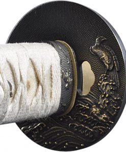B004GCO4PK Handmade Sword - Battle Ready Samurai Katana Sword, Eagle Tsuba, Fully Hand Forged, 1045 Carbon Steel, Clay Tempered, Full Tang, Sharp, White Scabbard and Handle, Certificate